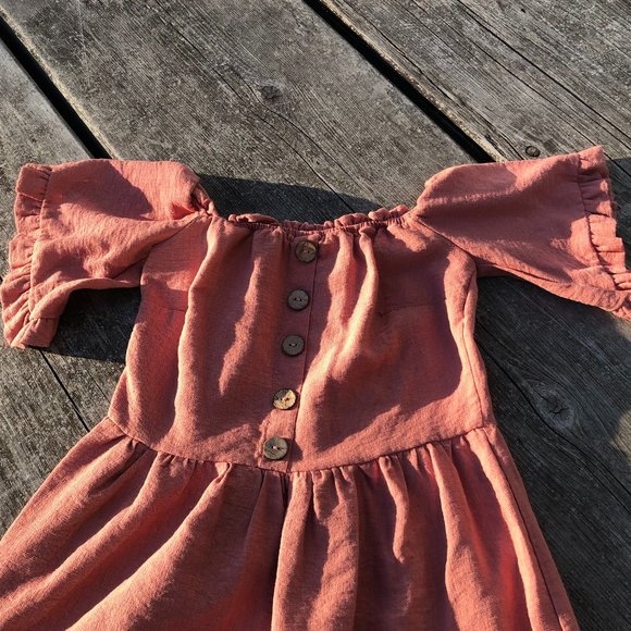 *host pick!* pink poem off-the-shoulder linen dress - Picture 4 of 6